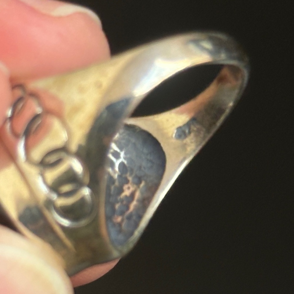 Faceted Black Onyx Ring - Size 6.5 - 925 Sterling Silver - Picture 10 of 12